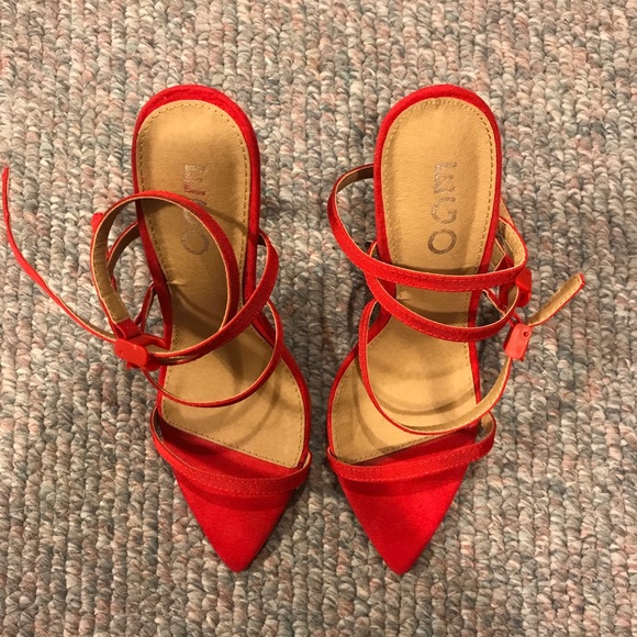 Strappy Heel in Faux Suede - Picture 2 of 5